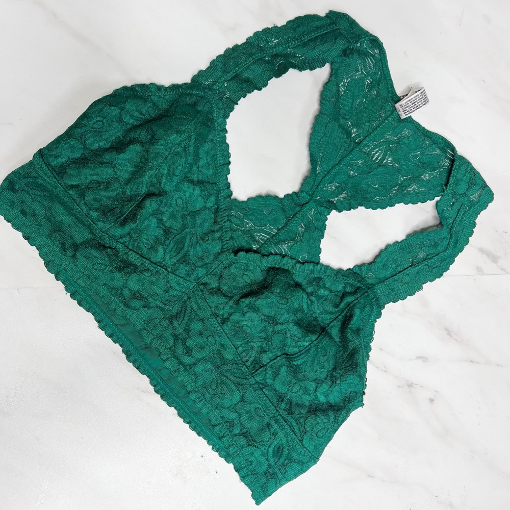 Free People Green Lace Bralette Medium